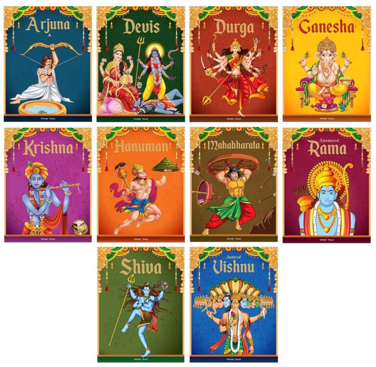 Tales from Indian Mythology [Collection of 10 Books] – Ganesha | Vishnu | Shiva | Durga | Krishna | Hanuman | Arjuna |Devis |Mahabharata | Rama